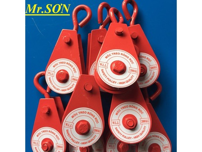 Móc treo ròng dọc sắt đỏ 30kg, 50kg,100kg,200,300kg 0912521058 Sơn Mr có puly sắt 1,2,3,5,10 tấn 3