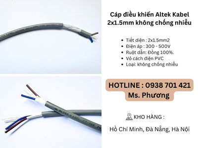 Cáp điều khiển Altek Kabel 2x1.5mm không chống nhiễu Đà Nẵng, Hồ Chí Minh, Hà Nội 1