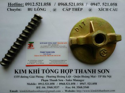 Thanh ren xây dựng, D12,D16,D17 ty ren cốp pha 0968521058 SƠN Mr có bát chuồn, tai chuồn D12,D17,D16 8