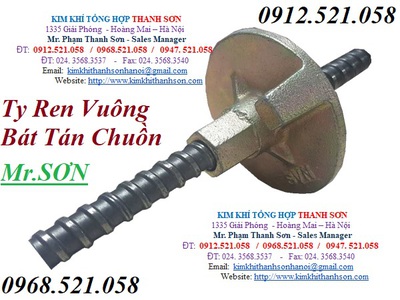 Thanh ren xây dựng, D12,D16,D17 ty ren cốp pha 0968521058 SƠN Mr có bát chuồn, tai chuồn D12,D17,D16 9