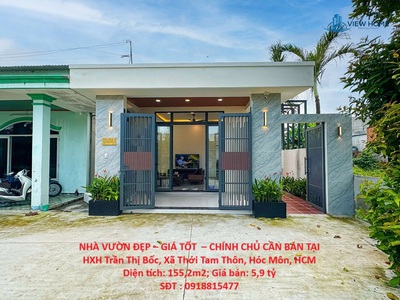 Nhà vườn đẹp   giá tốt    chính chủ cần bán tại hxh trần thị bốc, xã thới tam thôn, hóc môn, hcm 0