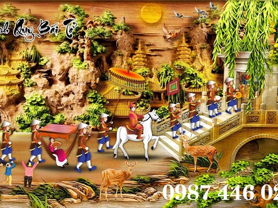 Tranh gạch men làng quê việt nam HP6283 8