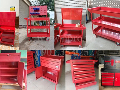 Xe đẩy 3 ngăn Bảng treo khay nhựa KT: 738 570 1