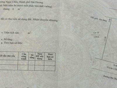 Bán đất Biệt Thự  Bùi Thị Xuân - TP Hải Dương 1