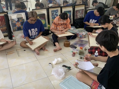 Lớp học vẽ ở Đào xuyên Bát tràng 4