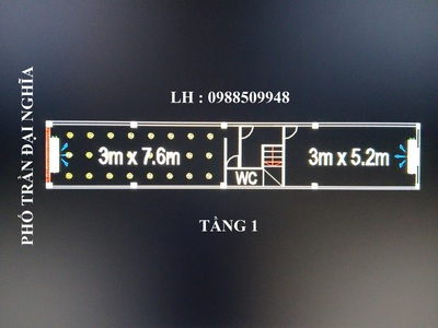 Cho thuê tầng 1 mặt phố Trần Đại Nghĩa, Ph. Bách Khoa, Q. Hai Bà Trưng, Hà Nội  50M2 1