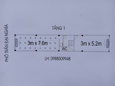 Cho thuê tầng 1 mặt phố Trần Đại Nghĩa, Ph. Bách Khoa, Q. Hai Bà Trưng, Hà Nội  50M2 0