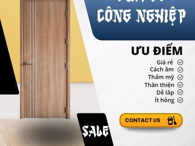 Cửa gỗ công nghiệp 1