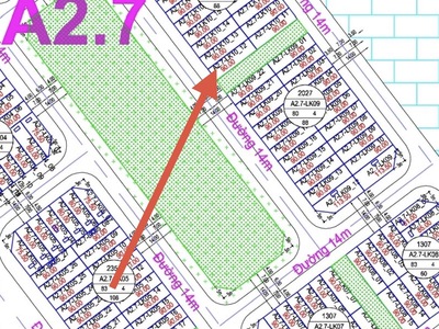 Bán lô  a2.7  lk10-12 dt 90m2 đường 14m lô góc nhìn vườn hoa 2 mặt thoáng. hướng tây nam. nằm ngay 0