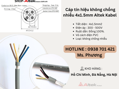 Cáp tín hiệu không chống nhiễu 4x1.5mm Altek Kabel Đà Nẵng, Hồ Chí Minh, Hà Nội 0