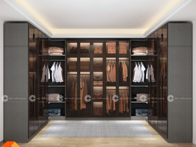 Tủ Quần Áo Cánh Kính Chữ U Hiện Đại Cao Cấp 0