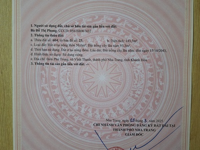 Cần lô đất mặt tiền số 10 gò chùa,đường rộng 14m,cách uỷ ban xã vĩnh thạnh và chợ ga 100m diện tích 1