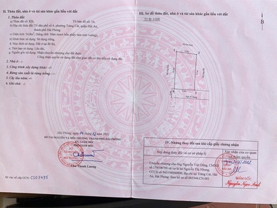 Bán đất tuyến 2 đường Vòng Nhà Mạc   Tràng Cát dt 54,8m2 cách dự án Vin 50m giá chỉ 1 Tỷ500tr. 0