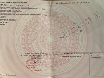 Chính chủ cần bán nhanh lô đất tại phú mỹ - phú tân - an giang 2