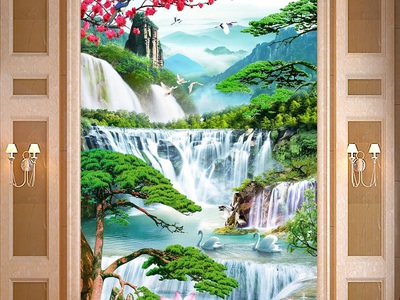 Tranh gạch 3d thác nước HP922 7