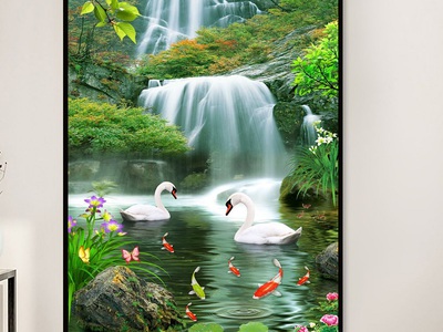 Tranh gạch 3d thác nước HP922 2