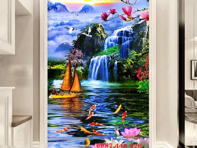 Tranh gạch 3d thác nước HP922 3
