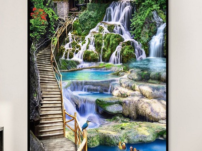Tranh gạch 3d thác nước HP922 5