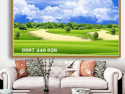 Tranh gạch phong cảnh, tranh ốp tường đẹp phòng khách HP09 3