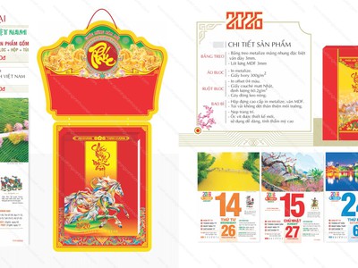 Lịch Bloc Siêu Đại 2026 - In lịch giá tốt cho doanh nghiệp 1