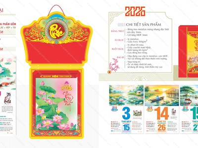 Lịch Bloc Siêu Đại 2026 - In lịch giá tốt cho doanh nghiệp 3