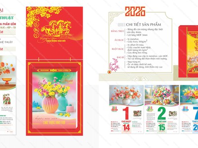 Lịch Bloc Siêu Đại 2026 - In lịch giá tốt cho doanh nghiệp 8
