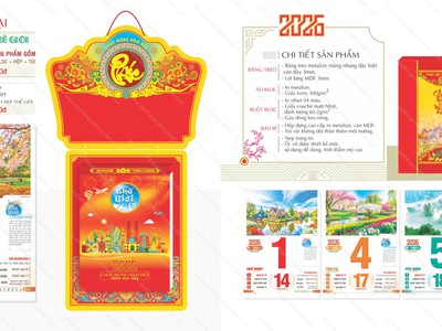 Lịch Bloc Siêu Đại 2026 - In lịch giá tốt cho doanh nghiệp 9