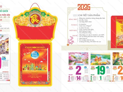 Lịch Bloc Siêu Đại 2026 - In lịch giá tốt cho doanh nghiệp 10