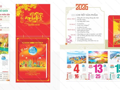 Lịch Bloc Siêu Đại 2026 - In lịch giá tốt cho doanh nghiệp 11