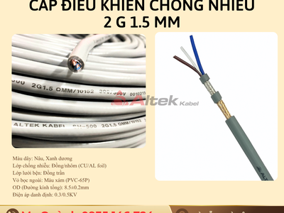 Cáp điều khiển chống nhiễu Altek Kabel 2x1.5mm2 Hà Nội, Đà Nẵng, Sài Gòn 1