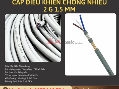 Cáp điều khiển chống nhiễu Altek Kabel 2x1.5mm2 Hà Nội, Đà Nẵng, Sài Gòn 0