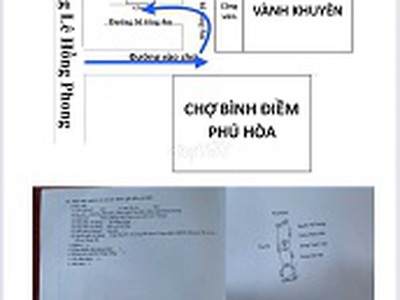 Vỡ nợ bán gấp lô đất cực hiếm   sát chợ phú hòa, full thổ cư 3