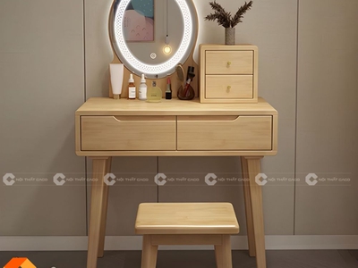 Bàn Trang Điểm Gỗ Tự Nhiên Độc Đáo, Hiện Đại 0