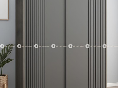 Tủ Quần Áo Cửa Lùa Gỗ MDF Thiết Kế Tinh Tế Kiểu Nhật 2