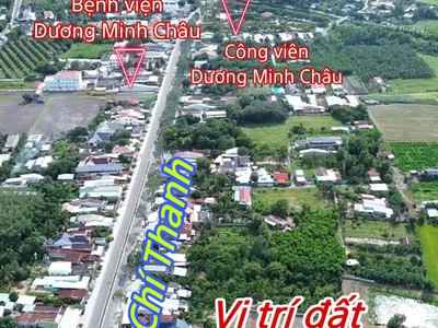 Đất mặt tiền nhựa   1 sẹc nguyễn chí thanh, ngay tt dương minh châu 3xxtr 0