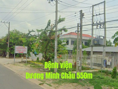 Đất mặt tiền nhựa   1 sẹc nguyễn chí thanh, ngay tt dương minh châu 3xxtr 3