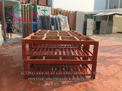 Giá giường matxa toàn thân khung gỗ tại bình lục, hà nam 1