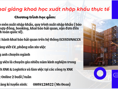 Khoá học online Nghiệp vụ xuất nhập khẩu toàn quốc 0