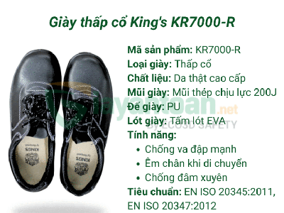 Giày bảo hộ KING S KR7000-R   Giới hạn chỉ tồn tại khi bạn dừng bước 1