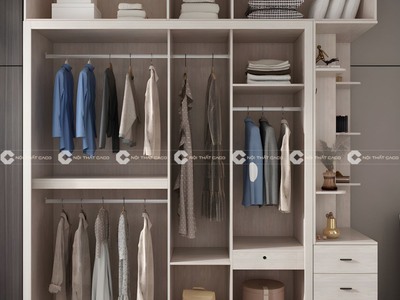 Tủ Quần Áo Gỗ Công Nghiệp Cửa Lùa Hiện Đại Đa Năng 2