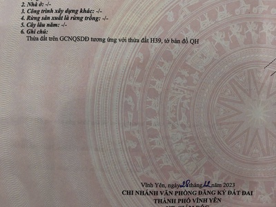 Bán đất tại khu Hán Lữ, Khai Quang, Vĩnh Yên, Vĩnh Phúc 0