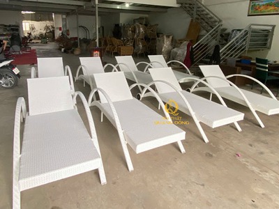 CẦN BÁN - Ghế nằm hồ bơi giả mây QD-1280 cao cấp 4