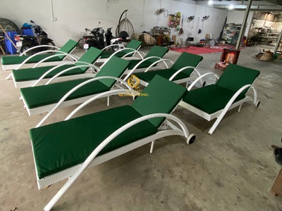 CẦN BÁN - Ghế nằm hồ bơi giả mây QD-1280 cao cấp 6