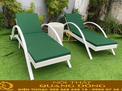 CẦN BÁN - Ghế nằm hồ bơi giả mây QD-1280 cao cấp 8