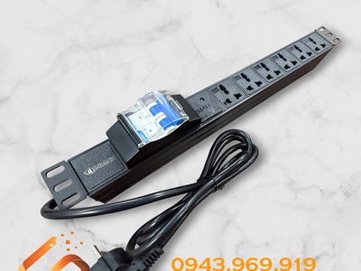 Thanh nguồn PDU 6 ổ chống sét SPD gắn rack 19  AR-SPD-6S  chính hãng Anrack 3