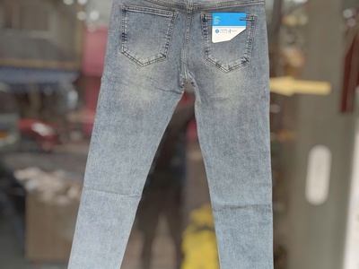 Quần jean Jacobs Cole xanh wash nhạt form slim co giãn nhẹ 4