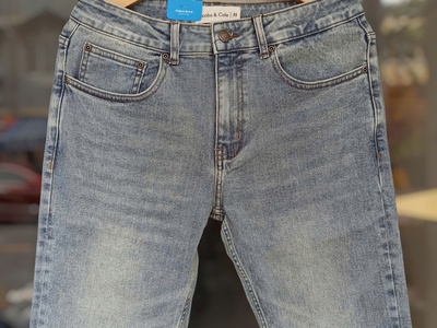 Quần jean Jacobs Cole xanh wash nhạt form slim co giãn nhẹ 6