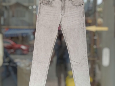 Quần jean Jacobs Cole ống slim co giãn nhẹ màu xám bạc 2