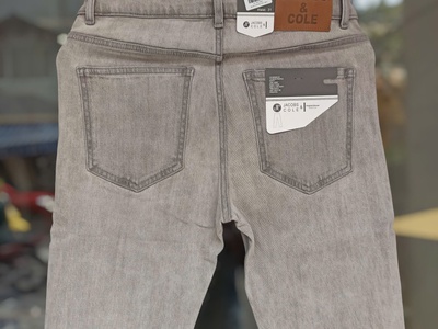 Quần jean Jacobs Cole ống slim co giãn nhẹ màu xám bạc 4