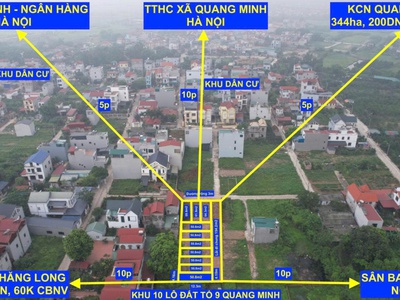 Chính chủ b.án 08 lô đất dt50m2/lô, gi.á f0 tại tổ 9, thôn ấp tre, xã quang minh 1